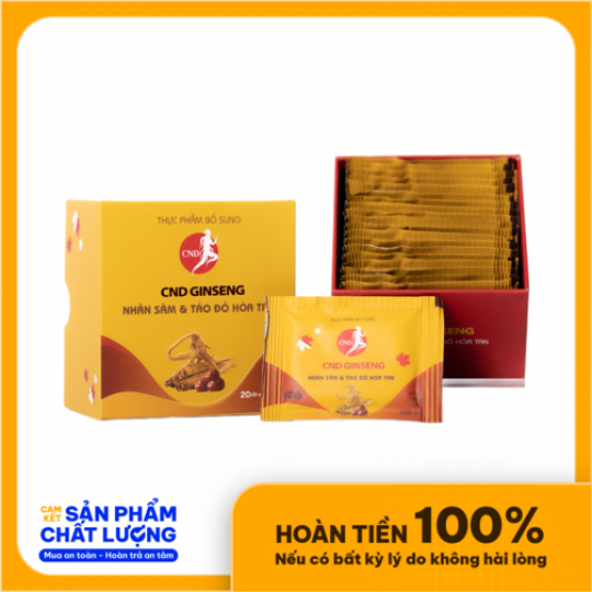 ✅ 40.06.02 Thực phẩm bổ sung CND Ginseng nhân sâm &amp; táo đỏ hòa tan